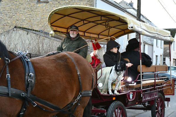Les chevaux et la calèche de Saint-Nicolas