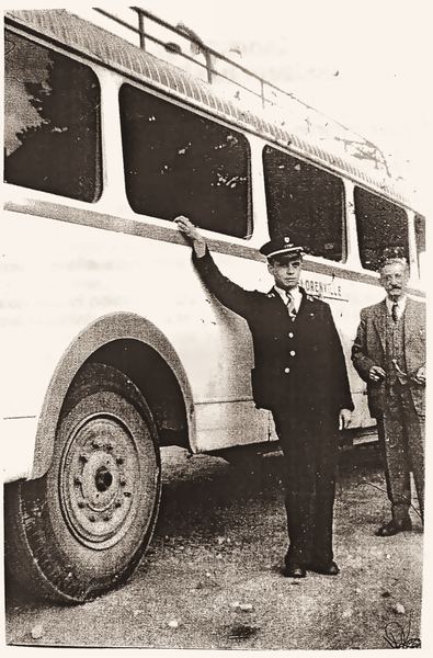 José Romain, conducteur attitré de l'autocar vicinal.